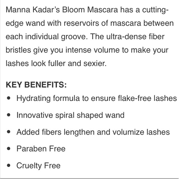 NEW Manna Kadar Bloom Mascara, Jet Black! - Picture 4 of 4